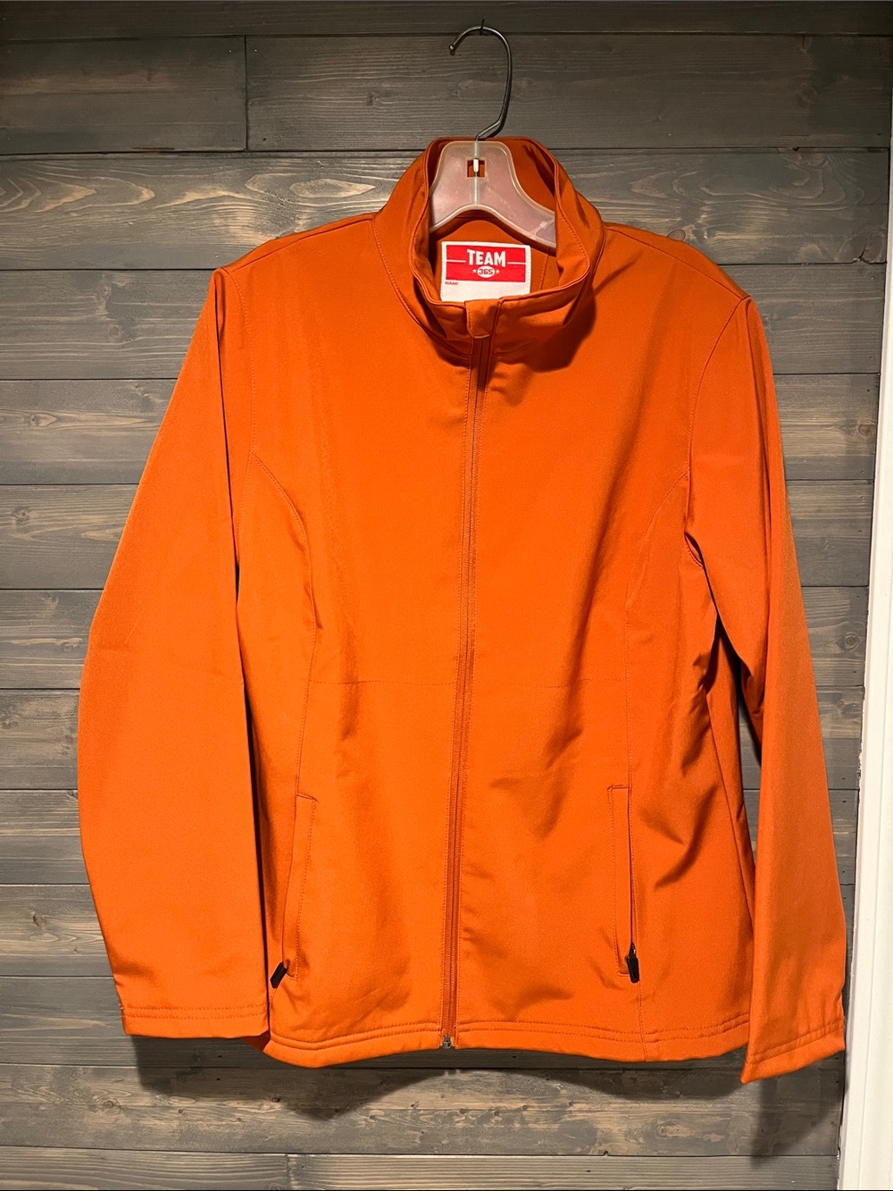 NWOT Pumpkin Spice Orange Team 365 full zip Jacket L
